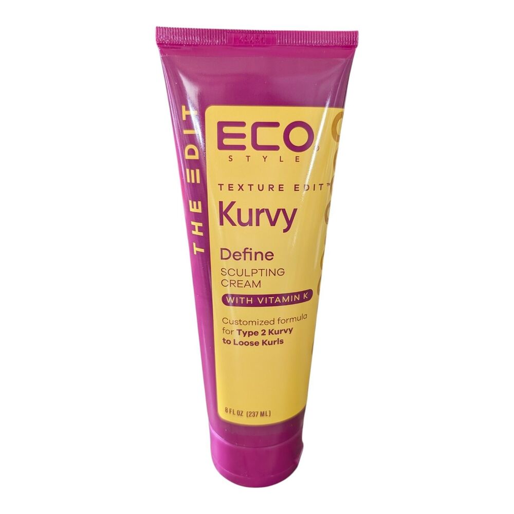 ECO Style Hair Sculpting Cream Texture Edit Kurvy Define 8 fl oz New